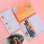 Fast shipping manufacturers colors memory plastic pan 36color solid watercolor with plastic box
