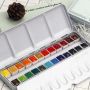 Superior 24/36/48 Solid Watercolor Paints Pigment With Water Brush Gift Pen For Painting Transparent Acuarela Art Supplies