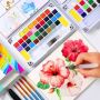 Fast shipping manufacturers colors memory plastic pan 36color solid watercolor with plastic box