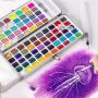 Directly Factory 90 colors Solid metallic neno watercolor water color watercolor paints