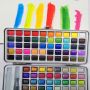 Directly Factory superior 90 colors Solid water color metallic watercolor paint set
