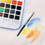 Solid water paint water colour paint solid pigment watercolor paints set 60 watercolor set with refillable brush