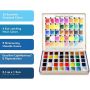 40 colors metallic neon watercolor paints set suppliers half pan semi-dry water colors painting water colour watercolour