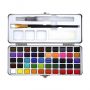 Amazon hot 50 colors water colour paint kit watercolor paint set colors with 1 water pen 1 brush