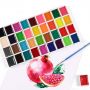 24 colors aquarelle watercolor paints set half pan semi-dry water colors painting semi-dry water colour watercolour