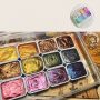 12 solid watercolor paint set pearl metallic glitter paint set metallic water color metallic watercolour