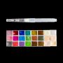 24 solid glitter art metallic watercolor glitter paint painting set pearl metallic water color