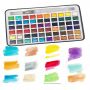 Solid water paint water colour paint solid pigment watercolor paints set 60 watercolor set with refillable brush