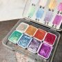 12 solid watercolor paint set pearl metallic glitter paint set metallic water color metallic watercolour