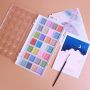 26 colors metallic glitter shimmer watercolor paints set half pan semi-dry water colors painting water colour watercolour