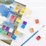 Cheap 6 colors gold metalic water color set pearlescent watercolor pastel watercolor paint