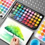 Factory 48 non-toxic water color watercolor cake set half pan watercolor cake painting water colour watercolour paint set cake