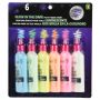 Cheap washable 6 colors 37ml spray gel body fabric party Assorted glow in dark acrylic paint set