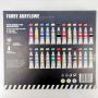 24 color 18ml colorfast waterproof extruded acrylic paint art set tube liquitex acrylic paint set with brush