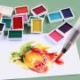 12 aquarelle watercolor paints set half pan semi-dry water colors painting semi-dry water colour watercolour for paper
