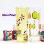 Stained crystal glass paint kit glass enamel framed painting bottles wall art hand painted painting for glass cup