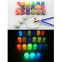 6 conjoined glow in the dark spray gel body paint fabric paint set colors diy oil painting paint acrylic fabric waterproof