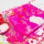 High flow big bottle non toxic pink fluid 100ml DIY set liquid acrylic paint