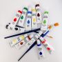 Manufacturing service art custom acrylic paint set permanent airbrush leather kids abd adults begginer 12 colors acrylic paint