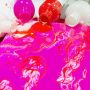 High flow big bottle non toxic pink fluid 100ml DIY set liquid acrylic paint