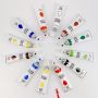 Eco friendly outdoor neon leather angelus waterproof 12 color kids acrylic paints set with brush