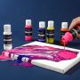 Professional made 16 colour high flow liquid acrylic paint wood stone ideal for handcrafted diy artwork