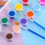 Wholesale 3ML 12colors High Quality Finger Paint with 2pcs Brush DIY Painting Acrylic Paint Ceramic Plaster for Children