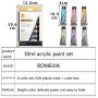Factory Direct Sale 6colors Metallic Acrylic Paint Set 30ml Watercolor Oil Paint Art Set