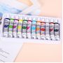 12colors 6ml/12ml Acrylic Paint Set For Artist Painting Rich Pigment Colors Art Drawing Beginner Gift