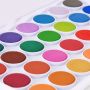 Amazon hot selling 12 16 24 28 36 colors solid water color cake , kids non toxic art watercolor paint set with brush pen