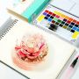 36 Colors Watercolor Solid Paint Set With Paint Brush Portable Water Color For Beginner Art Supplies