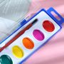 8 Vibrant Colors Washable Paint Semi-moist Watercolor Set For Kids and students