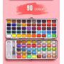 Hot Sales Hand Painted Painting 90Color Watercolor Paint Set With Paint Brush For Watercolor Art