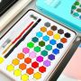 36colors Soild Watercolor Paint Set Iron Box Painting For Students Artist Drawing Art Portable Water Color