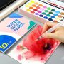 Keep Smiling 36colors pink Iron Box Water Color Painting School Hand-painted Portable Painting Set art supplies