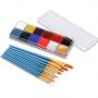 12Colors+10Pcs Watercolor Paint Brushes Set Face and Body Paint Non-toxic Artist Suppliers
