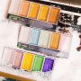Superior 5/8Colors High Quality Watercolor Cakes Individual Color Pan Glitter Solid Water Color With Water brush Pen