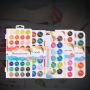 Amazon hot selling 12 16 24 28 36 colors solid water color cake , kids non toxic art watercolor paint set with brush pen