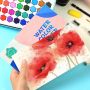 Keep Smiling 36colors pink Iron Box Water Color Painting School Hand-painted Portable Painting Set art supplies