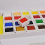 Superior Solid Watercolor Paint Set 12 Colors Travel Pigment Paints with Paintbrush for Students Art Supplies
