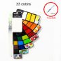 Superior 33 Colors Solid Watercolor Paints Pigment With Water Brush Gift Pen Pocket Travel Fan Shape Solid Watercolor Paint