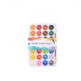 Amazon hot selling 12 16 24 28 36 colors solid water color cake , kids non toxic art watercolor paint set with brush pen