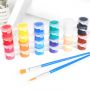 12colors Watercolor Paint+2pcs Paint Brush Set 3ml Mini Acrylic Paint Pots Factory Custom