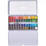 cheap wholesale top quality solid watercolor pigment paint metal tin box watercolor solid paint cake gift set