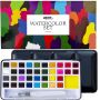 48 colors solid water color paint set metal box watercolor painting pigment pocket set for drawing art supplies