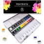 Art supplies oem custom semi dry watercolor paint solid watercolor pigment color set