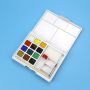 12/18/24 ColorsWatercolor Solid Paints Set For Portable Outdoor Sketch Soluble Brush Children Friends Gift Supplies