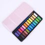 low price Non Toxic Professional Half Pan Tin Box Portable Travel Artist Set Solid Watercolor Paint