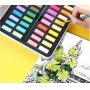 Black Tin Solid Cakes Children Painting Art Watercolor Paint Set With Brush pen