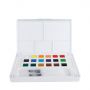Kids Professional Portable 12 18 24 36 Bright Colors Non-toxic Removable Palette Solid Water Color Paint Set With Brush